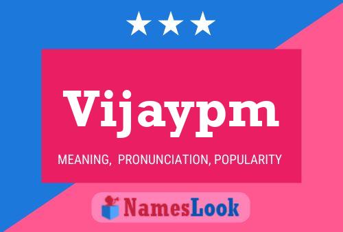 Vijaypm Name Poster