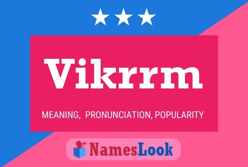 Vikrrm Name Poster