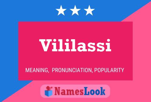 Vililassi Name Poster