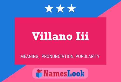 Villano Iii Name Poster