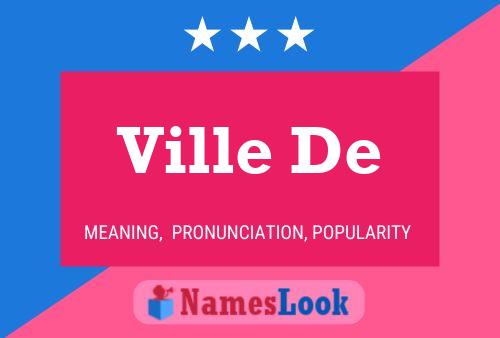 Ville De Name Poster