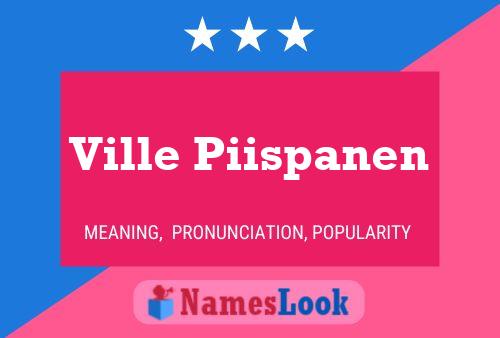 Ville Piispanen Name Poster