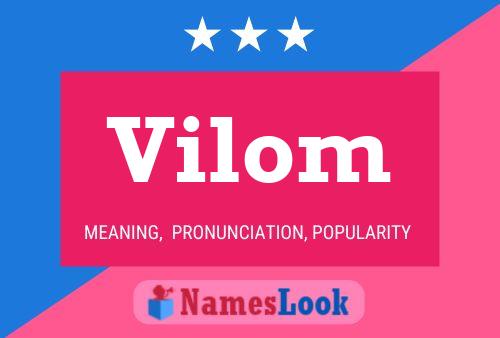 Vilom Name Poster