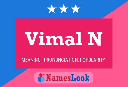 Vimal N Name Poster