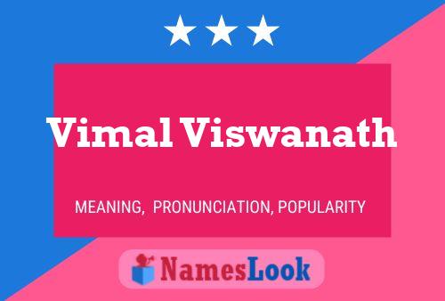 Vimal Viswanath Name Poster