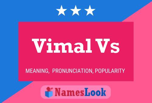 Vimal Vs Name Poster