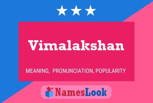 Vimalakshan Name Poster