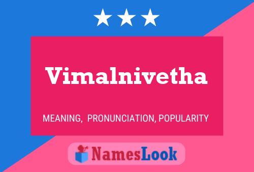 Vimalnivetha Name Poster