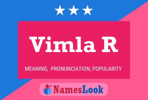 Vimla R Name Poster