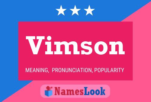 Vimson Name Poster