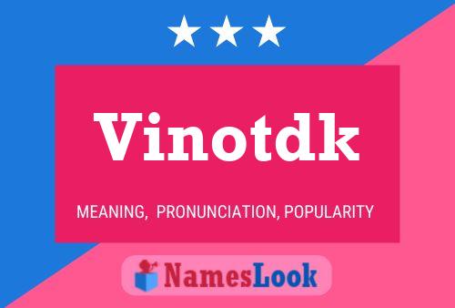 Vinotdk Name Poster