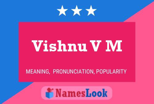 Vishnu V M Name Poster