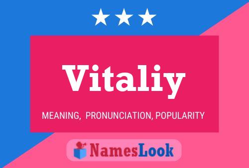 Vitaliy Name Poster