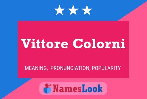 Vittore Colorni Name Poster