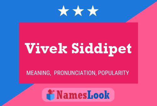 Vivek Siddipet Name Poster