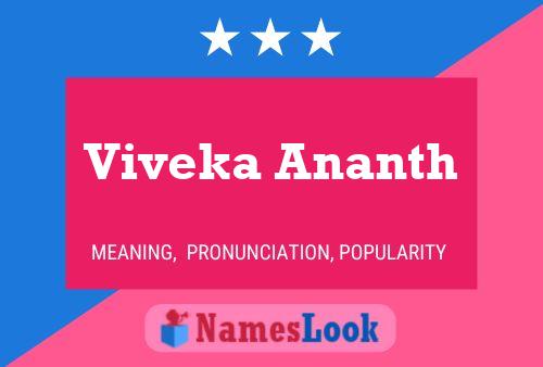 Viveka Ananth Name Poster