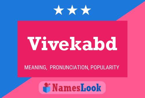 Vivekabd Name Poster