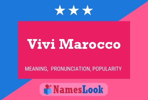 Vivi Marocco Name Poster