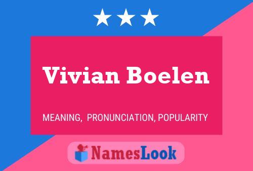 Vivian Boelen Name Poster