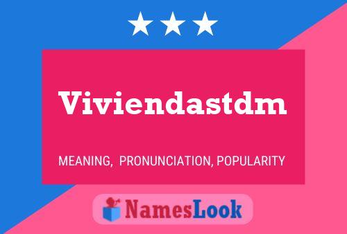 Viviendastdm Name Poster