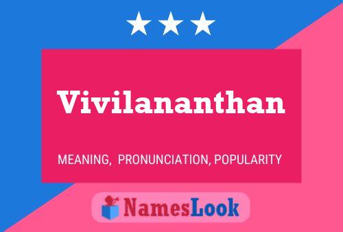 Vivilananthan Name Poster