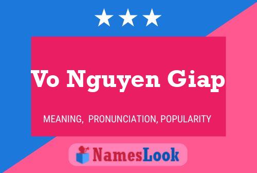 Vo Nguyen Giap Name Poster