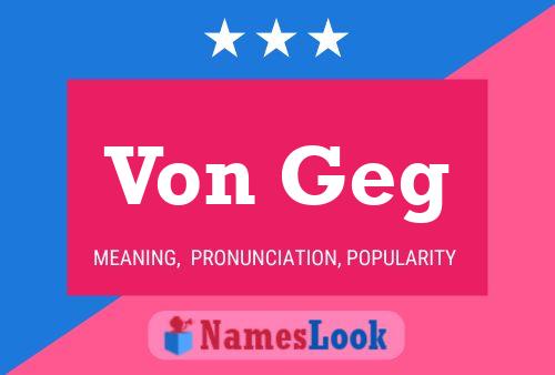 Von Geg Name Poster