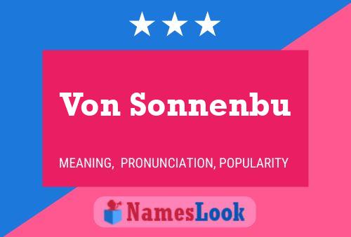 Von Sonnenbu Name Poster