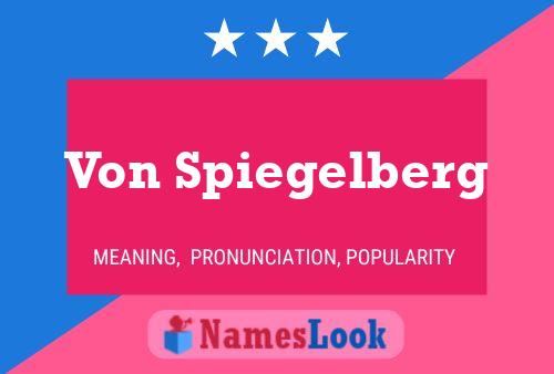 Von Spiegelberg Name Poster