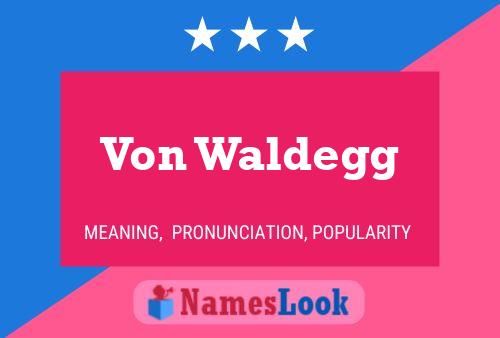 Von Waldegg Name Poster