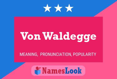 Von Waldegge Name Poster