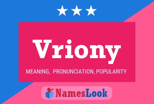 Vriony Name Poster