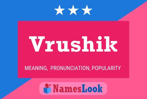 Vrushik Name Poster