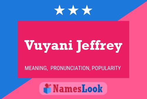 Vuyani Jeffrey Name Poster