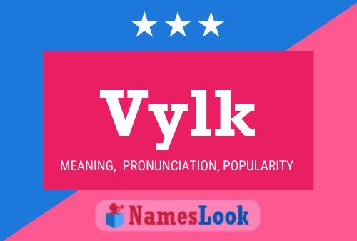 Vylk Name Poster