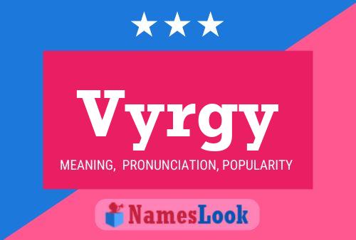 Vyrgy Name Poster