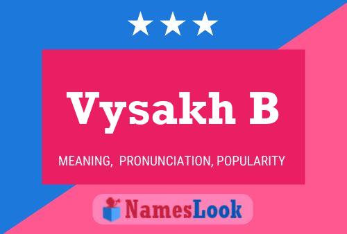 Vysakh B Name Poster