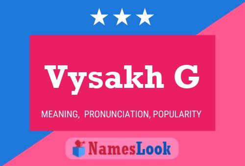 Vysakh G Name Poster