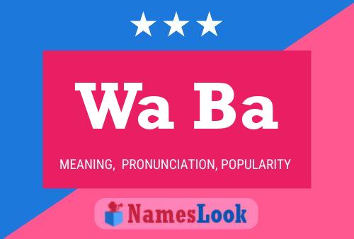 Wa Ba Name Poster