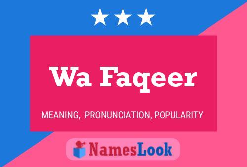 Wa Faqeer Name Poster