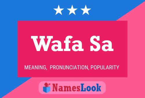 Wafa Sa Name Poster