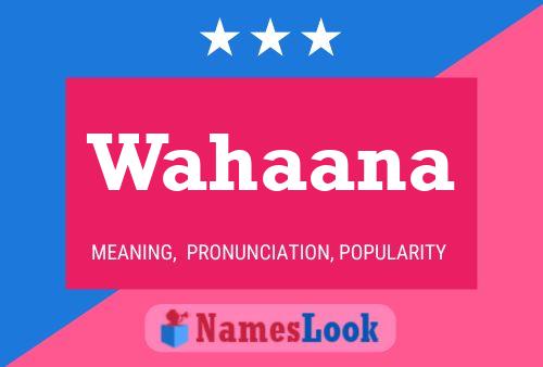 Wahaana Name Poster