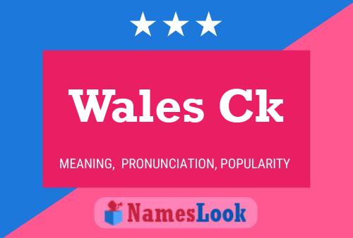 Wales Ck Name Poster