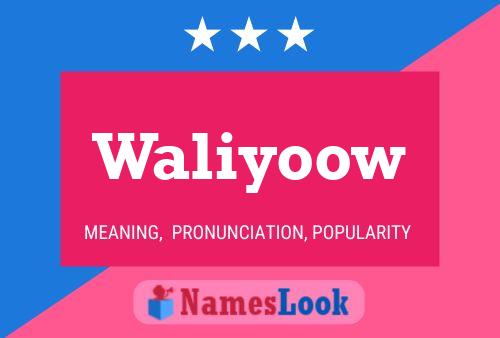 Waliyoow Name Poster