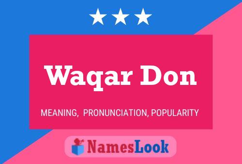 Waqar Don Name Poster