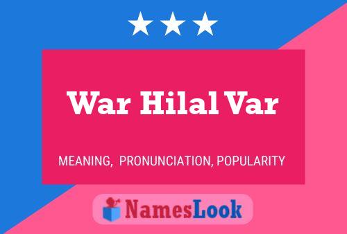 War Hilal Var Name Poster