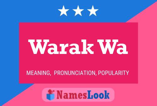 Warak Wa Name Poster