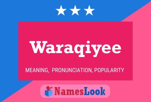 Waraqiyee Name Poster