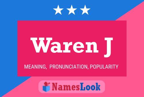 Waren J Name Poster