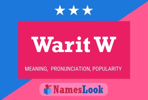 Warit W Name Poster